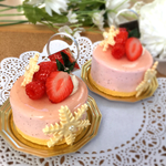 【訳あり】いちごムースケーキのカードスタンド★フェイクスイーツ