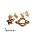 星&土星ピアス/イヤリング