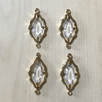 GOLD CLEAR OVAL CONNECTOR PARTS