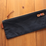 【~3月末限定企画】H1497　パラフィン帆布シンプルポーチ　S20　ネイビー