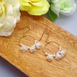鈴蘭フープ、パールのピアス&イヤリング