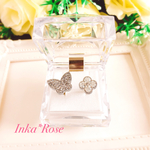 【送料無料・1点もの】スワロフスキー✨ヴァンクリーフ風リング💍✨  グルーデコ アルハンブラ風