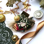 Flower Embroidery  Ribbon  ヘアクリップ