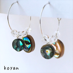 [SF]2連アバロンシェルのフープピアス