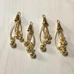 GOLD ROUND DESIGN CHARM PARTS