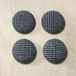 BLACK WHITE CHECK CABOCHONS PARTS