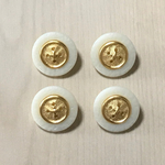ANTIQUE MATTE GOLD IVORY CREAM BUTTON CABOCHONS PARTS