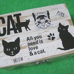 木製ジュエリーボックス　シルエット黒猫
