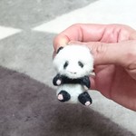 ぶら～ん babyパンダ 羊毛フェルト