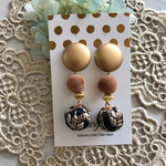 マットゴールドカボション✱秋冬ピアス