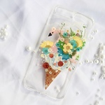 「フラミンゴぱ」押し花ケース Galaxy/Xperia iPhoneX/8/8plus/7/7plus/6s/6/6plus/6splus/5s/5/SE