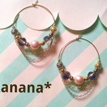 コットンパールのパーティーピアス