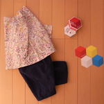 再販　COTTON LINEN タックサルエルパンツ　size 80