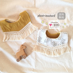 plant×mustard bib　ベビー スタイ　ラッピング対応