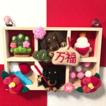 縁起物詰め合わせ  ダックス  ☆チョコタン ブラックタン☆羊毛フェルト
