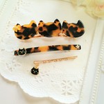 お年玉企画♪ べっ甲柄猫のヘアアクセサリーセット  🐱🐱