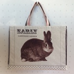 💛ナチュラルトートバッグ💛🐰うさぎとティアラ👑裏地はキルティング