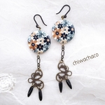 レトロなお花のアンティークピアス/イヤリング💕