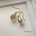 再販4✴︎クリスタルドロップピアス／イヤリング