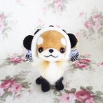 羊毛癒し犬『着ぐるみパンダ♪チワワん』定形外郵便送料無料