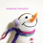 雪だるまオーナメント☆紫マフラー