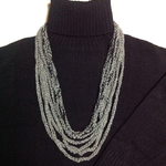 ニットネックレス★gray×black