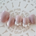 大人上品 ボリュームパールネイル/ネイルチップ/結婚式/成人式/前撮り/ブライダルネイル/付け爪/Ｊ115 