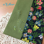 リバティ＊Edeham＊の刺繍入りブックカバー