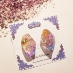 キラキラ鉱石イヤリング  グラデーション