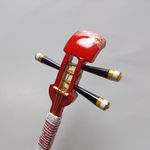 【ejyu様専用ページ】かんざし 「三味線」朱色３１（麻の葉）5.1寸