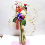 【即日発送可】お正月飾り　しめ縄　めがね　パープル