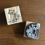 猫と花