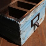 小物入れ　ペン立て　お箸立て等にいかがですか？　ブルー