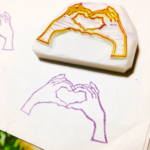 【再販】ハンドハートはんこ