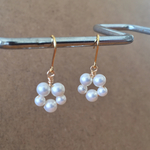 シンプルパールリングピアス