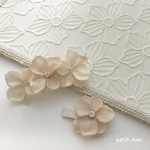 《新作》親子でお揃い♡きらめきあじさいのバレッタ＆ベビークリップ