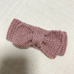 くすみピンク✴︎ニットリボンヘアバンド