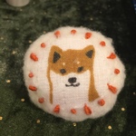 柴犬ブローチ