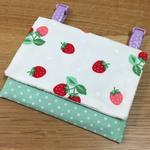 【再販】クリップ付き♡移動ポケット♡小さいイチゴ✖︎ドット♡