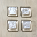 SELL CLEAR SQUARE ACRYL BUTTON CABOCHONS PARTS