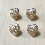 ANTIQUE GOLD HEART PLASTICS BUTTON CABOCHONS PARTS