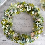 lime blue x green * wreath グリーン リース