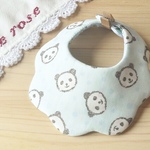 🐼2way♪花びら❁ふわふわやわらかスタイ調整可♪パンダ