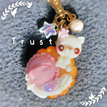 流れ星スイーツ×ハナコ(猫)キーホルダー