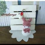 感謝企画５００円（送料別）　ﾐﾆうさぎ雪だるまちゃん☆動物シリーズ　チェーン付き