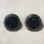 ●30㎜● ANTIQUE BLACK DESIGN BUTTON CABOCHONS PARTS