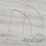 4pcs ＊ k16gp アメリカンピアス