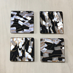 SELL BLACK GOLD FLAT SQUARE PENDANT BEADS