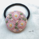 チロリアンデージー 刺繍ヘアゴム ブローチへ変更可能☆