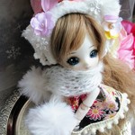 オビツ11ミニスウィーツドール アウトフイット  花てまり…な子猫ちゃん  (黒)